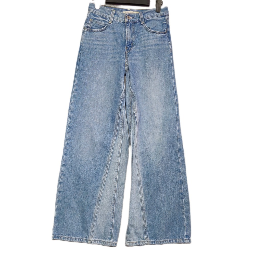 Levis 94 Baggy Wide Leg Jeans Womens 24 Light Wash Blue Denim A7462-0001
